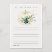 Succulent Pumpkin Ratgeber Mum zu Baby Dusche Begleitkarte (Vorderseite)