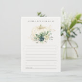 Succulent Pumpkin Ratgeber Mum zu Baby Dusche Begleitkarte (Stehend Vorderseite)