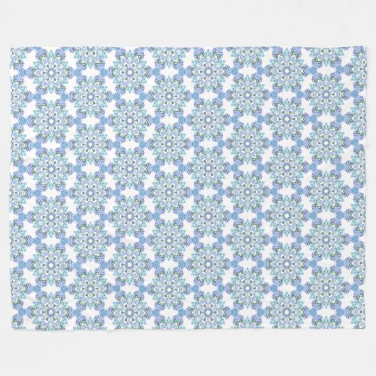 Succulent Snowflakes Fleecedecke (Vorderseite (Horizontal))