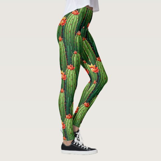 Succulent Style Trendy Cactus Leggings (Rechts)
