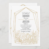 Succulent Terrarium Wedding Einladung (Vorne/Hinten)