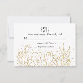 Succulent Terrarium Wedding RSVP Card
