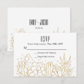 Succulent Terrarium Wedding RSVP Card Karte (Vorne/Hinten)