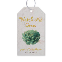 Succulent Watch Me Grow Botanical Baby Dusche