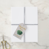 Succulent Watch Me Grow Botanical Baby Dusche Geschenkanhänger (Mit Garn)