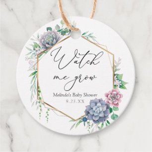 Succulent Watch me me Grow Pflanze Gefallen Klassi Geschenkanhänger