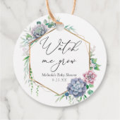 Succulent Watch me me Grow Pflanze Gefallen Klassi Geschenkanhänger (Rückseite)