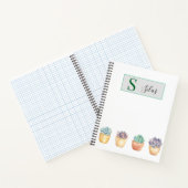 Succulent Watercolor Spiral Notebook Notizblock (Innenseite)