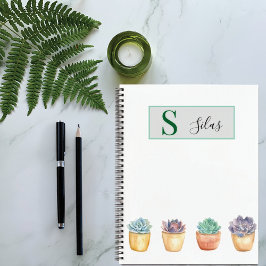 Succulent Watercolor Spiral Notebook Notizblock