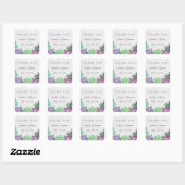 Succulent Wedding Danke Stickers | Lavendel (Blatt)