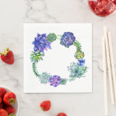 Succulent Wreath Napkin Serviette (Beispiel)