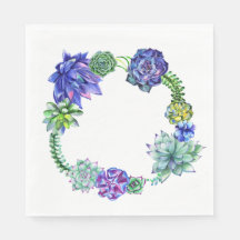 Succulent Wreath Napkin