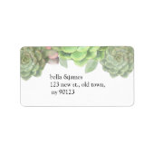 Succulente Wedding Address Labels Adressaufkleber (Vorne)
