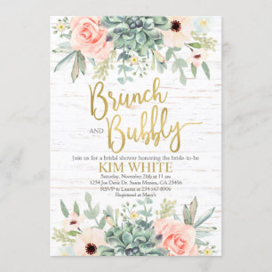 Succulenten-Brautparty-Brunch-Einladung Einladung