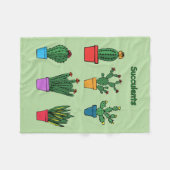 Succulents #1 fleecedecke (Vorderseite (Horizontal))