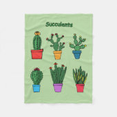 Succulents #1 fleecedecke (Vorderseite)