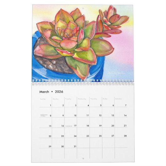Succulents 2020 Calendar by Debra Lee Baldwin Kalender (Mär 2026)