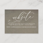 Succulents and Gold Greenerity Wedding Website Car Visitenkarte (Vorderseite)