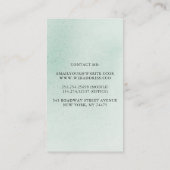 Succulents and Gold Greenery Elegant Boho Foliage Visitenkarte (Rückseite)