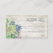 Succulents and Rustic Wood Wishing Well V2 ID515 Begleitkarte (Vorderseite)