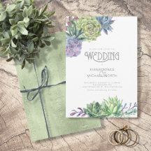 Succulents and Sparkle Wedding Green ID515