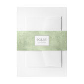 Succulents and Sparkle Wedding Green ID515 Einladungsbanderole (Vorderseite Beispiel)