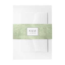 Succulents and Sparkle Wedding Green ID515 Einladungsbanderole