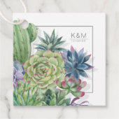 Succulents and Sparkle Wedding Green ID515 Geschenkanhänger (Vorderseite)