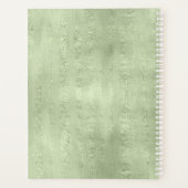 Succulents and Sparkle Wedding Green ID515 Planer (Rückseite)