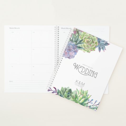 Succulents and Sparkle Wedding Green ID515 Planer (Anzeige)