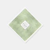 Succulents and Sparkle Wedding Green ID515 Serviette (Ecke)