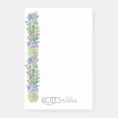 Succulents and Sparkle Wedding ID515 Post-it Klebezettel (Vorderseite)