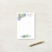 Succulents and Sparkle Wedding ID515 Post-it Klebezettel (Auf Schreibtisch)