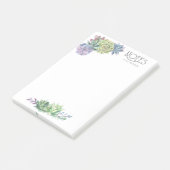 Succulents and Sparkle Wedding ID515 Post-it Klebezettel (angewinkelt)