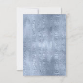 Succulents and Sparkle Wedding RSVP Blue ID515 Karte (Rückseite)