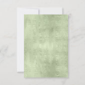 Succulents and Sparkle Wedding RSVP Green ID515 Karte (Rückseite)