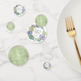 Succulents and Sparkle Wedding Wreath Green ID515 Konfetti