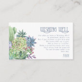 Succulents and Sparkle Wishing Well V1 Blue ID515 Begleitkarte (Vorderseite)