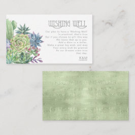 Succulents and Sparkle Wishing Well V1 Green ID515 Begleitkarte