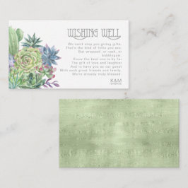Succulents and Sparkle Wishing Well V3 Green ID515 Begleitkarte