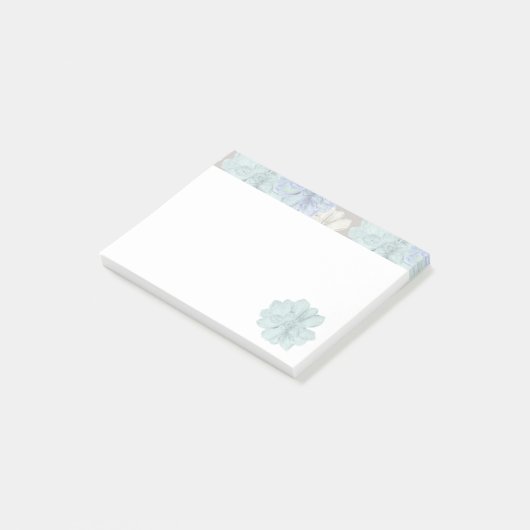 Succulents Art Pattern  Post-it Klebezettel (angewinkelt)