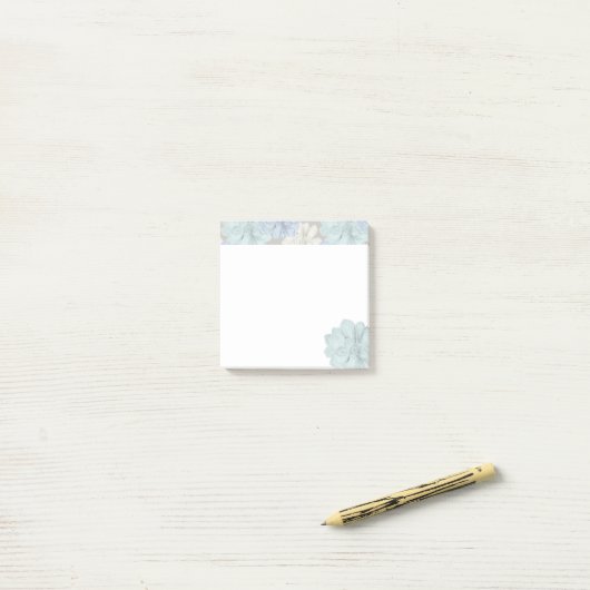 Succulents Art Pattern  Post-it Klebezettel (Auf Schreibtisch)