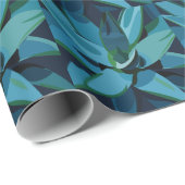 Succulents Blue Agave Cactus succulents Geschenkpapier (Rolleneckpunkt)