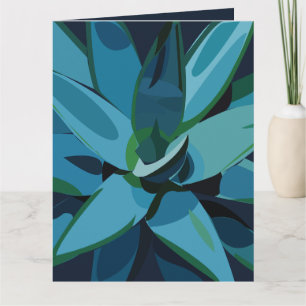 Succulents Blue Agave Cactus succulents Karte