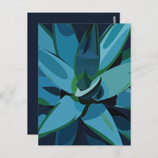 Succulents Blue Agave Cactus succulents Postkarte (Vorne/Hinten)