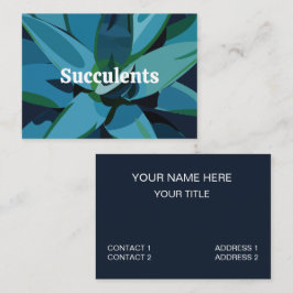 Succulents Blue Agave Cactus succulents Visitenkarte