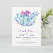 Succulents Bridal Dusche Einladung (Stehend Vorderseite)