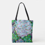 Succulents dual-sided Tote Bag Tasche (Rückseite)