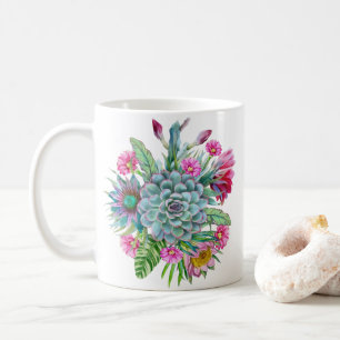 Succulents Echeveria Cactus Blume Kaffeetasse