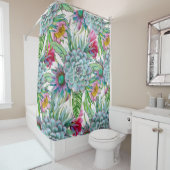 Succulents Echeveria Cactus Blume Pattern Duschvorhang (Beispiel)